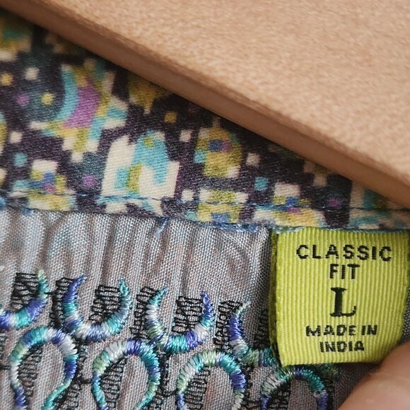 Robert Graham Shirt Mens Large Plaid Classic Fit Designer Unique Button Down - Picture 5 of 10